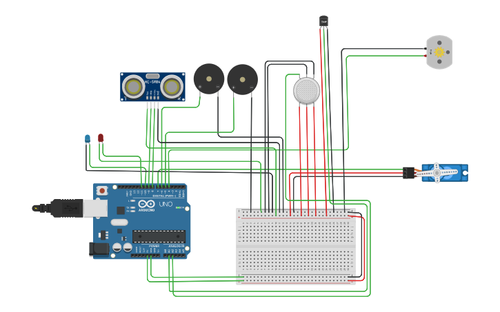 Circuit design Smart Poultry Farm - Tinkercad