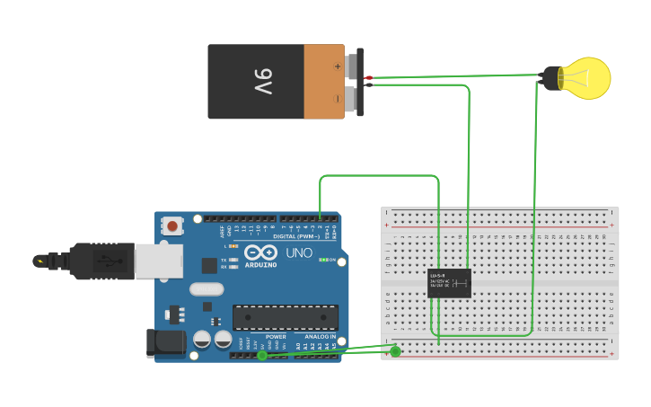 Relay Module In Tinkercad Circuit design Relay circuit - Tinkercad