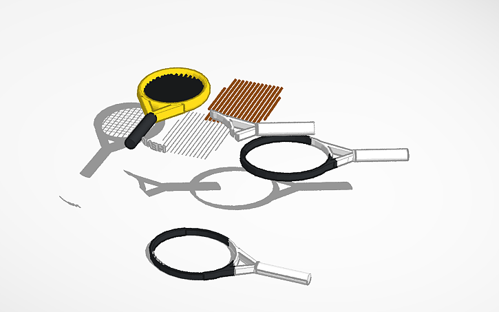 3D design Tennis racket - Tinkercad