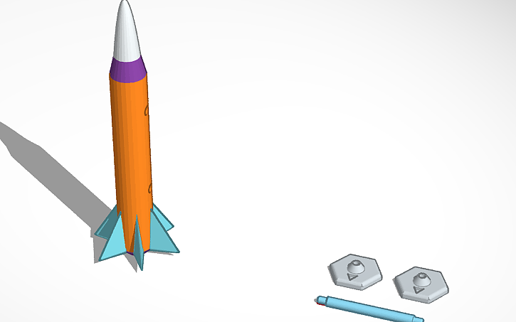 3D design rocket model - Tinkercad