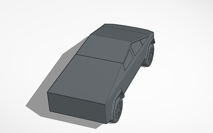 3D design Tesla Cybertruck - Tinkercad