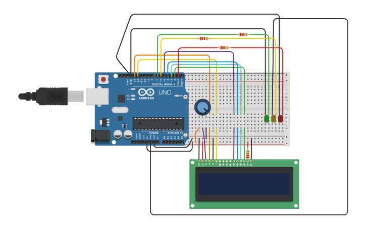 Circuit design LCD - Tinkercad