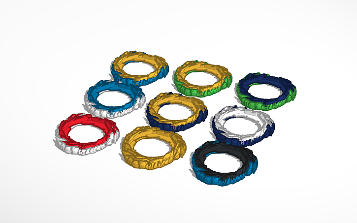 3D design DB Mirage Fafnir layer, different versions - Tinkercad