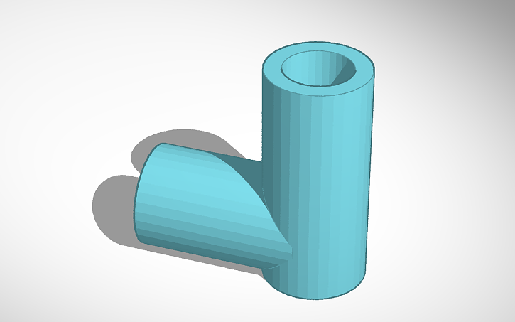 3D design angle pipe 12mm - Tinkercad