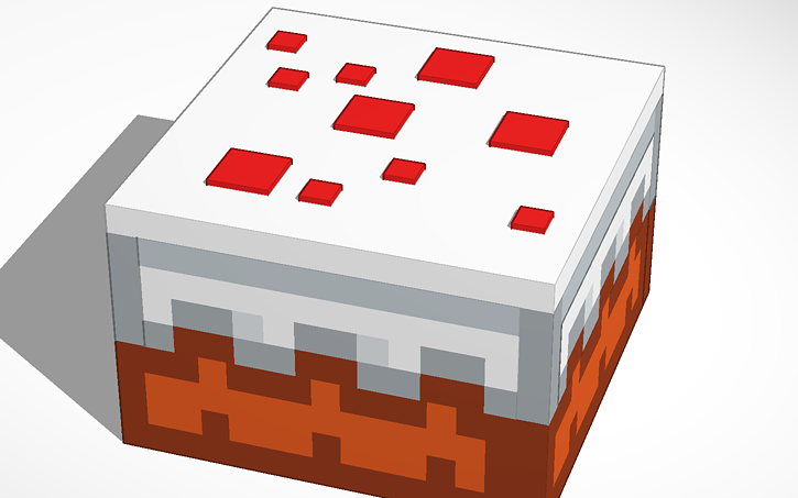 3D design Minecraft Cake - Tinkercad