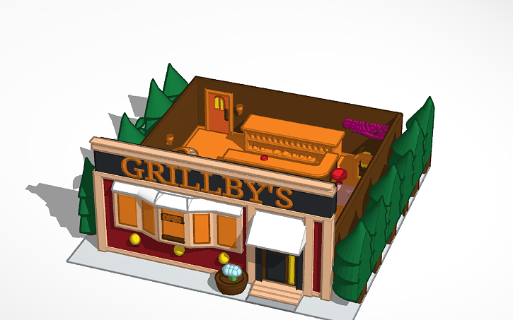 3D design Grillby's (Undertale) - Tinkercad