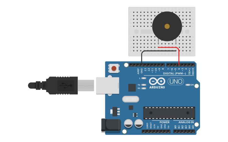 Circuit design Música Feliz Aniversário com Piezo e Arduino - Tinkercad