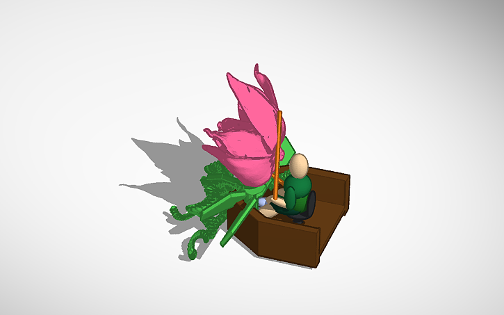 3D design plant puppet - Tinkercad