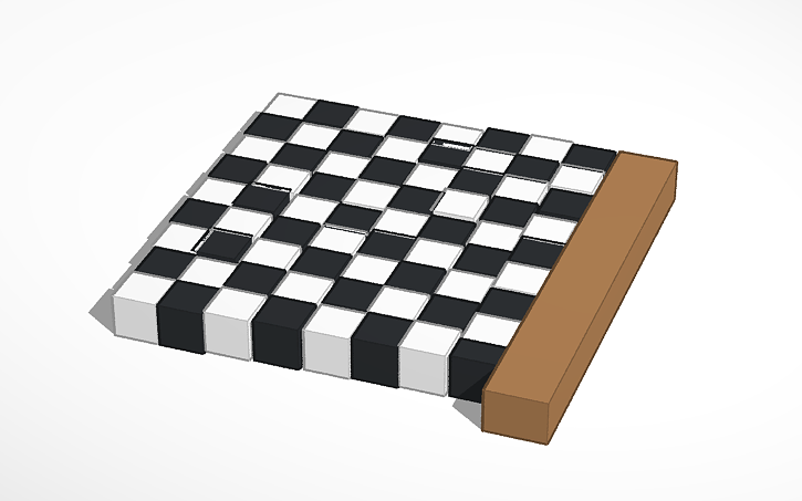 3D design checkered flag - Tinkercad