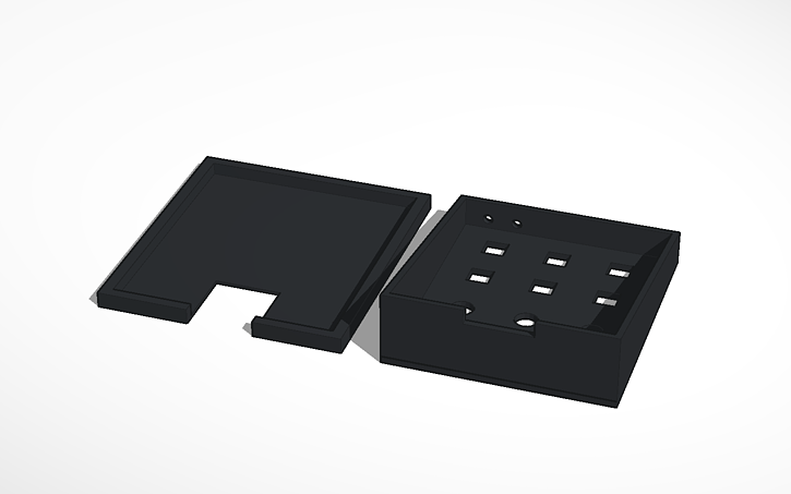 Button Case Cad Arduino 3D design Arduino button box - Tinkercad