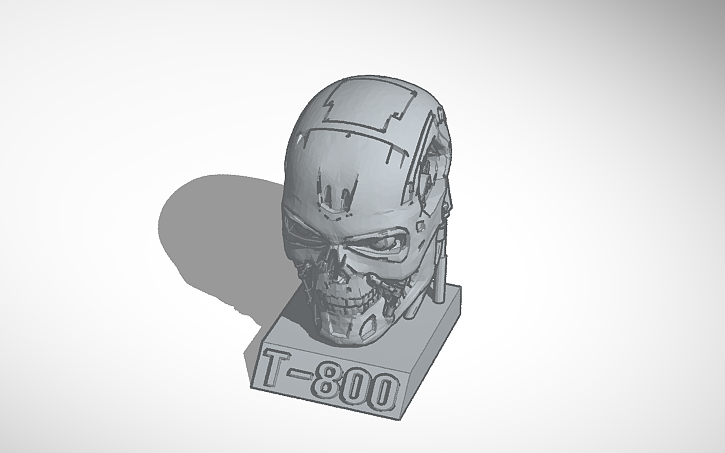 3D design Terminator Skull T-800 - Tinkercad