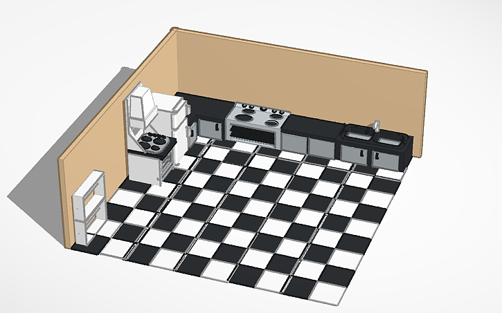3D design KITCHEN - Tinkercad