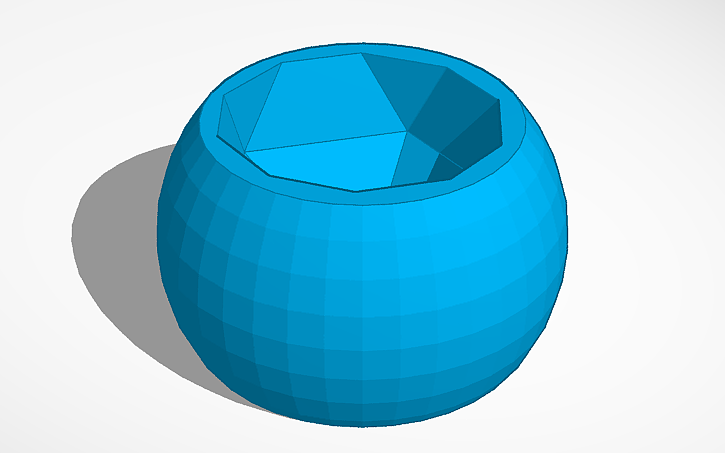 3D design mini plant pot - Tinkercad