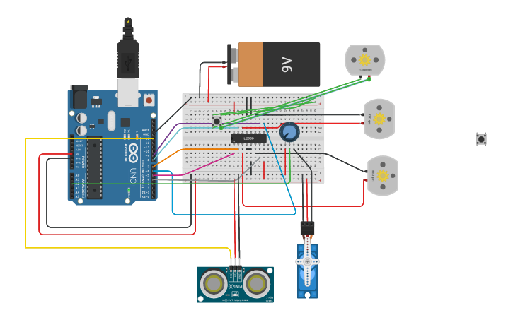 Diagrama Auto Arduino Circuit design Arduino Carro 2WD - Tinkercad