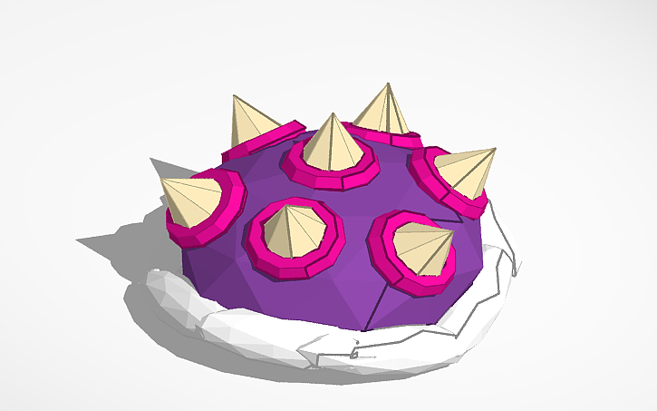 3D design roy koopas shell - Tinkercad