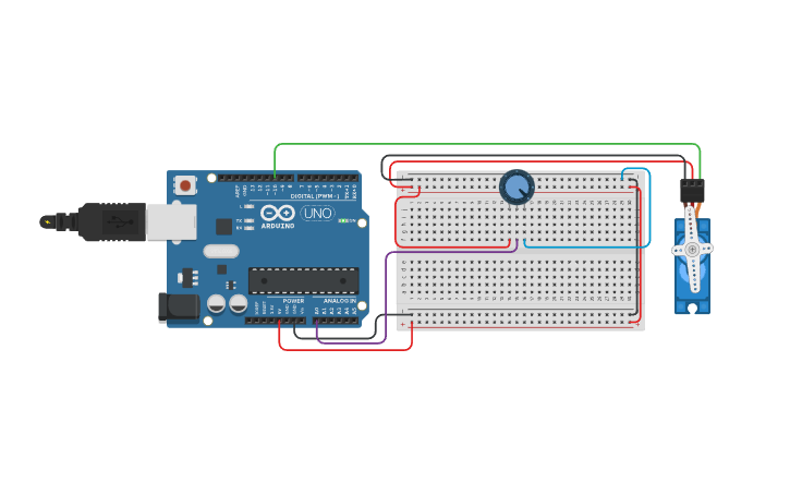 Circuit design Лабораторная работа 7.1 (Arduino) - Tinkercad
