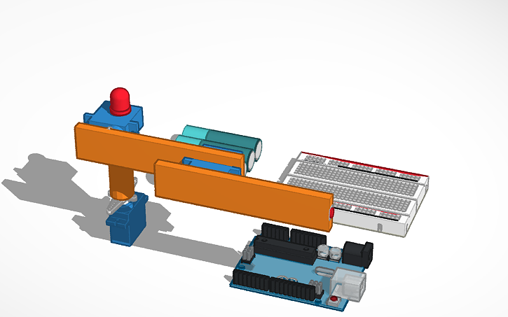 3D design robot arm model - Tinkercad