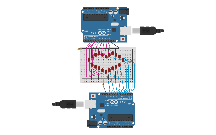 Circuit design Heart LED - Tinkercad