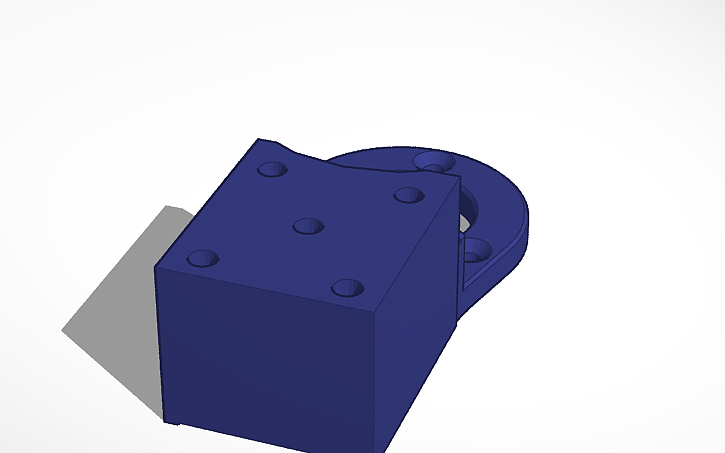 3D design encoder mount - Tinkercad
