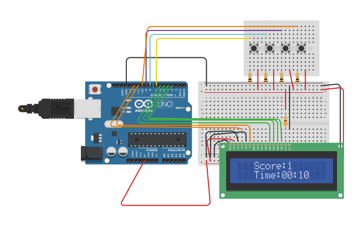 Circuit design scoreboard - Tinkercad