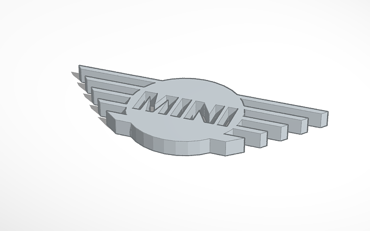 3D design Mini Cooper logo - Tinkercad