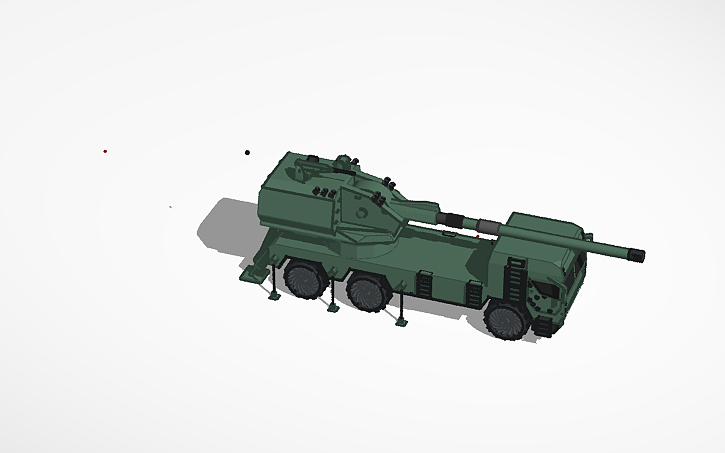 3D design AH-MPD-SPH Timpani 6x6 Self Propelled Howitzer - Tinkercad