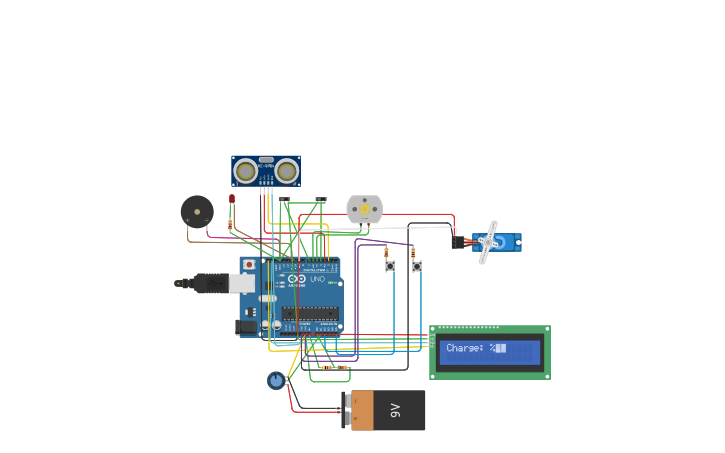 Circuit design spider embedded task 1 - Tinkercad