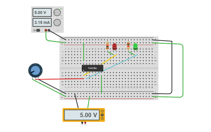 Circuit design Logic levels - Tinkercad