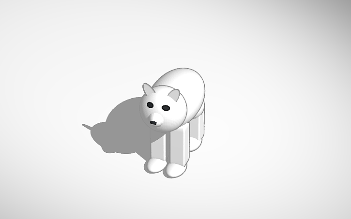 3D design Copy of arctic fox for Icy - Tinkercad