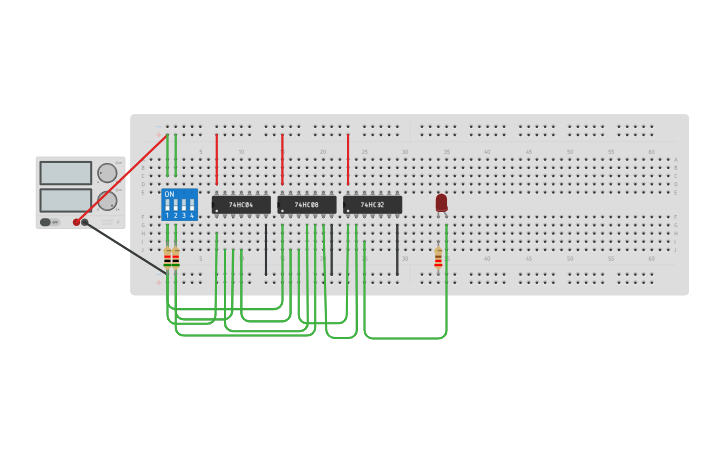 Circuit design Exor - Tinkercad