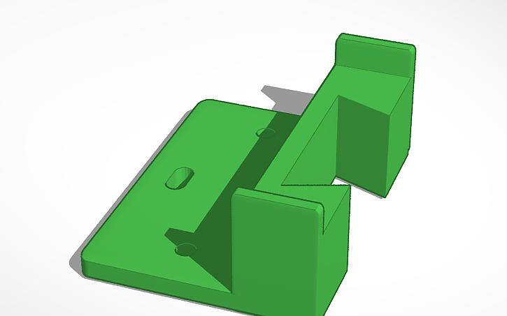 3D design triangular drawer slide guide - Tinkercad