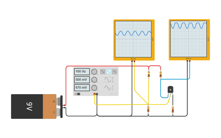 Circuit design Using a Transistor as an Amplifier - Tinkercad