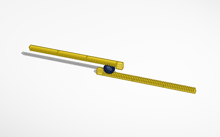 3D design Copy of Rack and Pinion (flawed) SIM LAB - Tinkercad