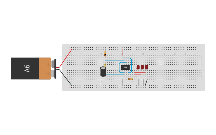 Circuit design Blinking LED Circuit - Tinkercad