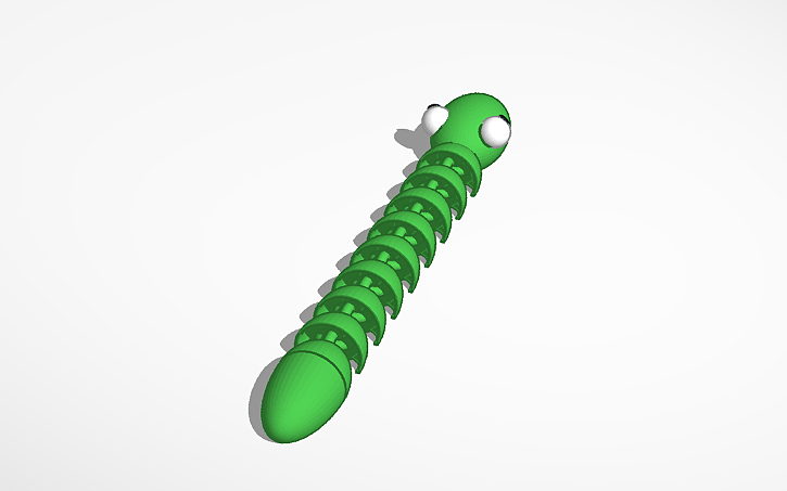 3D design Cude Flexi cartoon snake - Tinkercad
