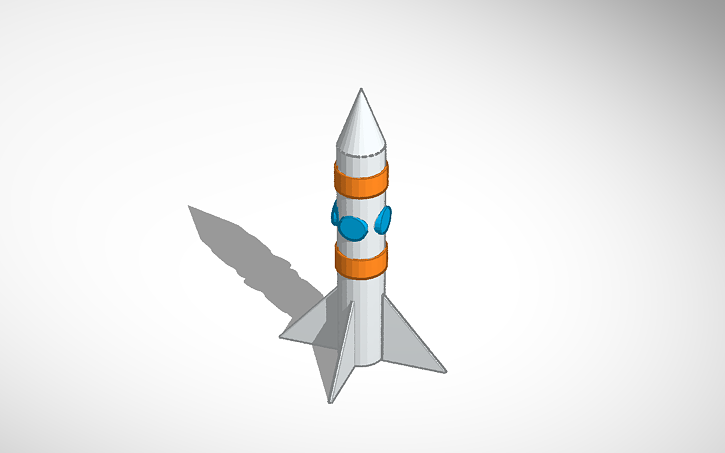 3D design Model Rocket - Tinkercad