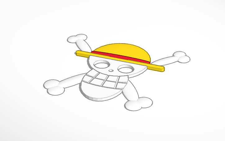3D design One Piece Luffy Logo - Tinkercad