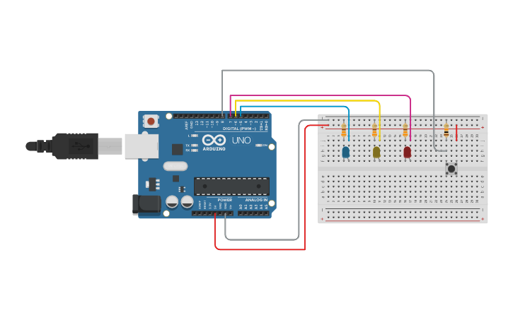 Crystal Ball Arduino Project Circuit design Crystal Ball - Arduino Introduction - Tinkercad