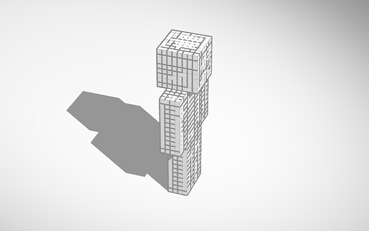 3D design Minecraft character base - Tinkercad