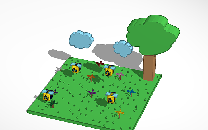 3D design Bees - Tinkercad