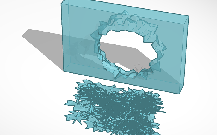 3D design broken window - Tinkercad
