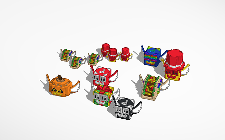 3D design steal a brainrot lucky block - Tinkercad