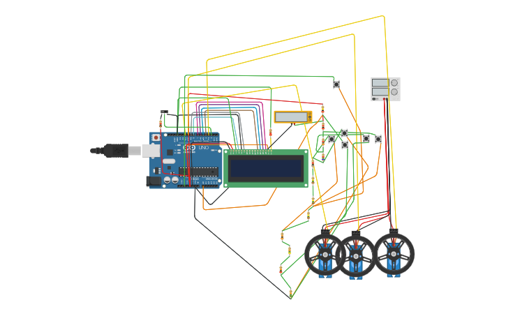 Circuit design DFROBOT LCD Module - Tinkercad