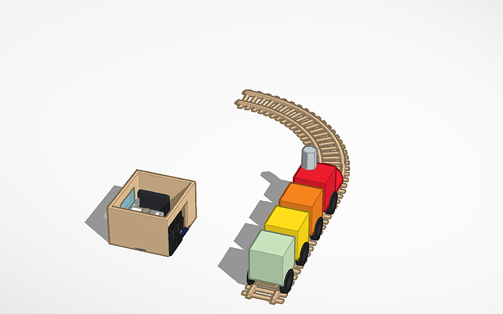3D design train and the insides of it! - Tinkercad