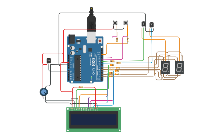 Circuit design Tp Lab 2 act 1 - Tinkercad
