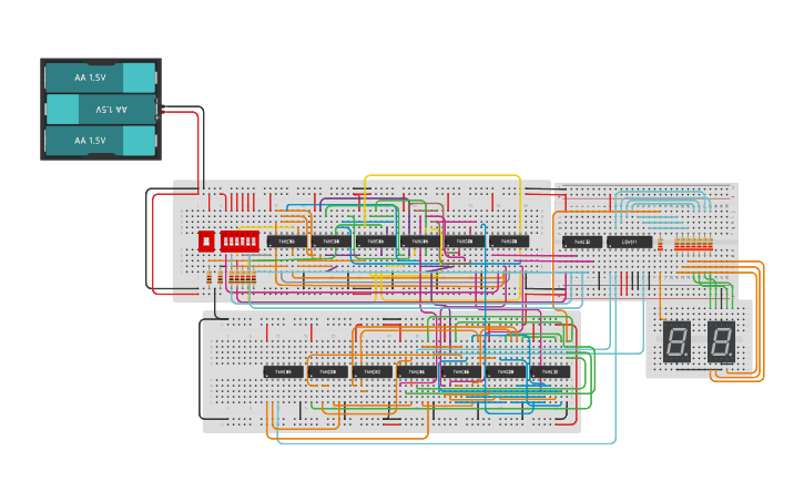 Circuit design final with error - Tinkercad