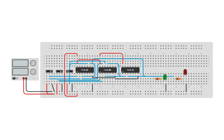 Circuit design Full Adder - Tinkercad