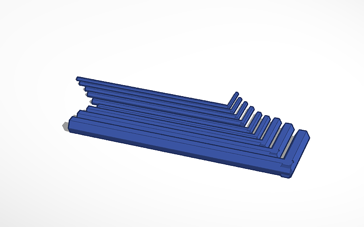 3D design imperial Allen wrench set - Tinkercad