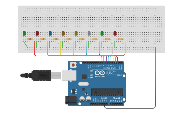 Circuit design Blinking LED - Tinkercad