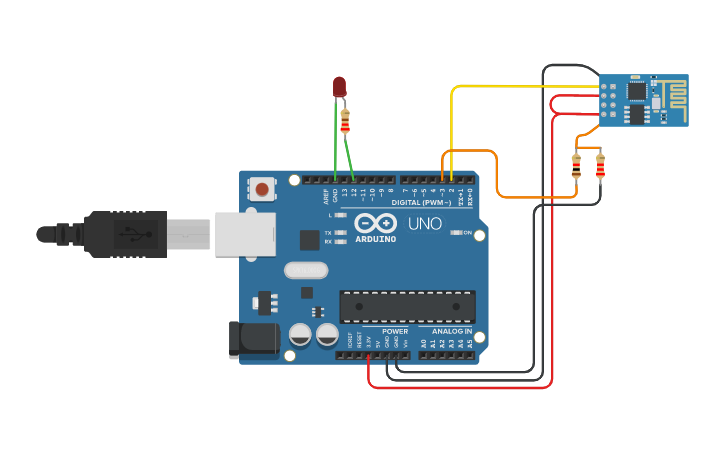 Esp Control Module Vector Illustration Circuit design esp module - Tinkercad